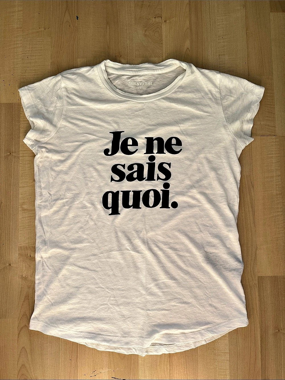 Zadig & Voltaire Je Ne Sais Quoi Skinny T-shirt Graphic Tee Medium